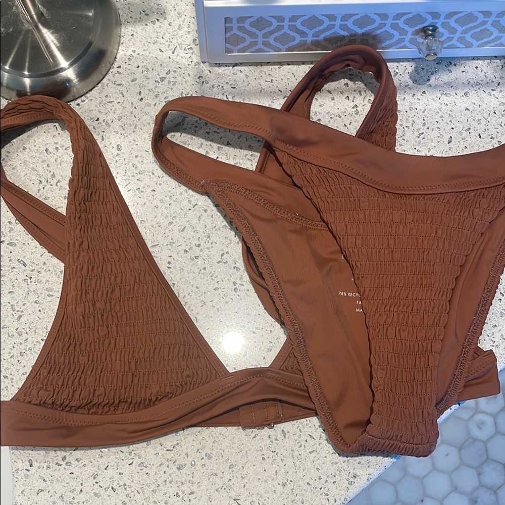 Tori Praver Swimwear Brown Bikini Bottom